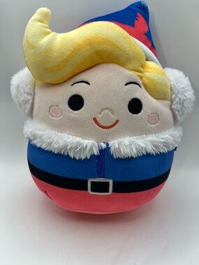 Plush Elf Character Squishmallow Toy - Blue, Yellow, Red